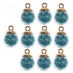 10 Pieces 16mm Tiny Star Glass Ball Charms Pendant DIY Craft pink 16mm