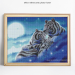 5D &bdquo;pasidaryk pats&ldquo; deimantinis siuvinėjimas &bdquo;Animal Tiger&ldquo; deimantų mozaikinis siuvinėjimas kryželiu, pilnas apvalus kalnų kri&scaron;tolas 20X30