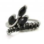 Bague 'Epi' Noir
