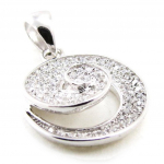 Les Tr&eacute;sors De Lily [J0175] - Pendentif Argent 'D&eacute;esse' Blanc