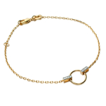 Les Tr&eacute;sors De Lily [L3858] - Bracelet Plaqu&eacute; or 'Sissi' blanc dor&eacute; - 10 mm