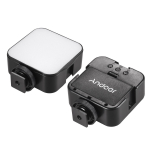 Mini LED vaizdo ap&scaron;vietimas fotografijos užpildo lempa 6500K pritemdoma 5W su &scaron;alto bato tvirtinimo adapteriu