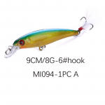 Žvejybos masalai 90mm 8g modeliavimo Crankbaits Kabliukai Plastikiniai Minnow Biomimetic Spinner Jaukai Priedai 1pcs  9cm 8g