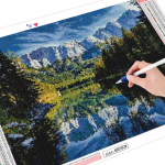 5D deimantų siuvinėjimo peizažas &bdquo;pasidaryk pats&ldquo; deimantinis paveikslas Mozaikos upės kryžminio dygsnio cirkonio akmenys 20X30CM