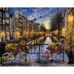 Meilė Amsterdamo peizažas &bdquo;Pasidaryk pats&ldquo; skaitmeninė tapyba pagal numerius &Scaron;iuolaikinė sienų dailė Drobės tapyba Unikali dovana namų dekoravimui 40x50 cm 40x50cm no frame