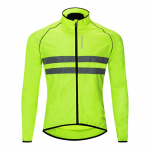 WOSAWE vėjui atspari dviratininkų striukė &Scaron;viesą atspindinti Hi Viz MTB kalnų dviračių sportinis paltas nuo vėjo dviratininkų megztinis nuo vėjo 2XL žalia