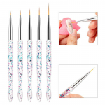 5 vnt Nail Art Liner dažymo teptukas akrilas &bdquo;pasidaryk pats&ldquo; UV gelio tinklelio juostelių linijos ra&scaron;iklio rinkinys