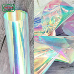 Skaidrus PVC holografinis audinys, daugiaspalvis vinilo plėvelė, &bdquo;pasidaryk pats&ldquo; krep&scaron;ys 20*95cm