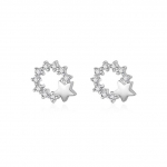 ANENJERY Spalvingi Love Heart Star Stud Auskarai Moteri&scaron;ki Naujo Lengvo Prabangaus Dizaino Viso atitikimo cirkonio auskarai