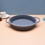 Apvali pyrago forma, apvyniota viela, lengvai i&scaron;imama silikoninė duonos kepimo forma silikoninė pyrago forma