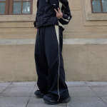 Vyri&scaron;ki Y2K Drabužiai Sportiniai kostiumai Track Baggy Cargo Pants Vintage Oversize Drabužiai Bėgiotojai Harajuku Streetwear sportiniai kelnės Juodos plačios kelnės vyrams M juoda