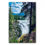 Kra&scaron;tovaizdis Aliejinė tapyba Mi&scaron;kas Krioklys Upė Graži gamta Peizažai Drobė Tapyba Biuro koridorius Namų apdaila Freska be rėmelio 21*30cm