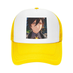 Zhongli Genshin Impact beisbolo kepuraitė WoUnisex Unisex kvėpuojanti anime žaidimas Trucker Hat Streetwear Snapback kepurės Vasarinės kepurės Trucker Hat