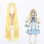 Anime 80cm Skydo herojaus i&scaron;kilimas Filo Ilgi &Scaron;viesūs Kar&scaron;čiui Atsparūs Plaukai Cosplay Kostiumo Perukas 80cm geltona