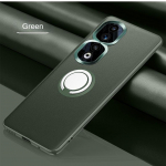 &bdquo;Huawei Honor 90&ldquo; magnetinio žiedo laikiklio metalinio objektyvo fotoaparato apsauginis dėklas &bdquo;Honor 20 50 60 80 90 Pro 30S 30 70 Pro Plus&ldquo; PU odinis apvalkalas for honor 90 žalia