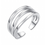 RUI RUI YU pir&scaron;tų žiedas, varinis, paprastai atidaromas reguliuojamas hipoalerginis pir&scaron;tų žiedas, papuo&scaron;alas sidabras
