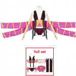 Anime Demon Slayer Daki Cosplay Kostiumas Kimetsu No Yaiba Mergaitėms Moterims Helovino Karnavalo Drabužiai L-(Costume+Wig)