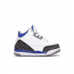Air Jordan 3 Retro TD Racer Blue Kūdikio Kedai Balti Juodi Cementiniai Pilki 832033-145 23.5
