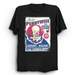 Pennywise Unisex mar&scaron;kinėliai Stephen King knygų mylėtojui Baisiai mielas Gotas It Piktasis klounas Vintažinis Helovinas Siaubas Unisex mar&scaron;kinėliai S