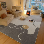 Žiemos namas Modernus minimalistinis svetainės kilimas sofa kavos staliuko antklodė Namų kilimėlis lovatiesė Namai pilnas kri&scaron;tolinis aksominis grindų kilimėlis