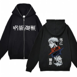 Anime Gojo Satoru Megztiniai Jujutsu Kaisen Striukės su užtrauktuku Gojo Megztiniai Ploni Fleece megztiniai su užtrauktuku Y2k Megztiniai Anime megztiniai 2XL
