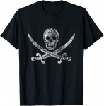 Vintage Pirate Skull Tee unisex mar&scaron;kinėliai S