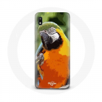 Coque pour Samsung Galaxy A10 Aras Perroquet Orange vert
