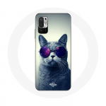 Coque pour Xiaomi Redmi Note 10 5G Chat lunettes Style