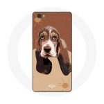 Coque pour Huawei P8 Lite Basset Hound chien visage