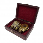 Retro teatro žiūronai medinėje dėžutėje 12,5 cm