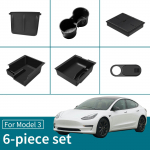 Skirta Tesla Model3/Y porankio dėžutės laikymo dėžutės priedams fotoaparato apsaugos dangtelio privatumo saugojimo dėžutė po sėdyne laikymo dėžutės komplektas