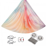 Spausdintas Stretch Aerial Yoga Hamakas Anti-Gravity 4 M 5 M Aerial Indoor Fitness Satin