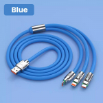 6A 120 W duomenų kabelis 3 viename itin greito įkrovimo C tipo mikro USB įkroviklio laidas i&scaron;maniesiems telefonams