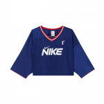 Nike V formos i&scaron;kirptės sportinis laisvalaikio trumpomis rankovėmis mar&scaron;kinėliai moterims Mėlyni HF6288-455 M blue