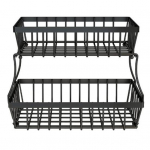 2 pakopų stalinis vaisių krep&scaron;elis su bananų pakabomis, didelės talpos stačiakampio formos stovo dubenys Nuimamas virtuvės laikiklis duonos daržovėms