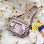 Kawaii krep&scaron;ys mergaitėms JK skaidrus krep&scaron;ys mažas krep&scaron;ys per petį moteri&scaron;ki piniginės ir rankinės rankinė per petį itabag bolso One Size violetinė
