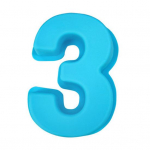 Yousheng Lanksti Pyrago Forma Nelipnus Silikonas Skaidri Tekstūra 3D Skaičiai Kepimo Forma Namų Dekoravimas 2 mėlyna