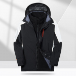 Pavasario ir rudens lauko džemperis, nuimamas vyri&scaron;kas vėjo striukė, laisvalaikio vilnos vidinis alpinizmo kostiumas XXXXXXXXL juoda