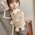 Warm Water Bag for Hand and Feet: PVC hot water bag for warming hands, feet, or quilt with easy water filling. 400ml single handle rožinė