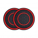 2 vnt. Automobilių puodelių padėkliukai, kar&scaron;čiui atsparūs, neslidžios konstrukcijos vandeniui atsparūs griovelių modeliai, universalūs puodelių laikikliai, automobilių interjero priedai oranžinė