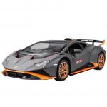 1/24 Lydinio Lamborghini Huracan STO Superautomobilis Metalinis Lietas Automobilio Modelis Transporto Priemonės Atgal Traukiamos Garsas ir &Scaron;viesa Vaikams Berniukų Žaislai Dovana Kolekcija juoda