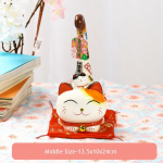 Japoni&scaron;ko stiliaus Maneki Neko Keraminė laimingos katės pinigų dėžutė Margay ilgauodegė katės statula Feng shui ornamentas namų dekoravimo figūrėlė