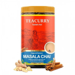 TEACURRY Masala Chai (100 gramų, 50 puodelių) - Masala Asamo arbata vir&scaron;kinimui - 100% natūrali prieskoninė juodoji arbata su tikru kardamonu, imbieru