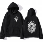 Žaidimas Hollow Knight Vyri&scaron;kas Džemperis Moteri&scaron;kas Unisex Laisvalaikio Mada Didelis Pavasaris Ruduo Puloveris Džemperis Cosplay Drabužiai O-kaklu Džemperis su gobtuvu L juoda
