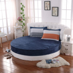 Koralinis aksomo apvalus guolis paprastos spalvos aksomo apvalus paklodė skersmuo 200cm-220cm flanelinis paklodė be užvalkalo žiemai 1pc Sheet 220cm