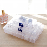 Skaidri 10/15 skyrių papuo&scaron;alų, auskarų ar vaistų laikymo dėžutė su dangteliu 10 compartments removable