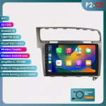 Hizpo Hizpo 10.1 Carplay 4G 2 Din Android 13 Automobilio radijas Volkswagen Golf 7 2013 - 2017 Juodos pilkos spalvos Vaizdo grotuvas GPS DSP I&scaron;manusis Autoradio RDS P2CP G 4Core 2G 32G