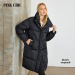 ROŽINĖ CHIC 2023 m. žieminis paltas, moteri&scaron;kos pūkinės striukės, madingos, &scaron;iltos, suvarstomos, ilgas moteri&scaron;kas laisvalaikio parkas, moteri&scaron;kas W8258 M juoda