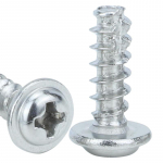PWT Cinkuotas kryžminis apvalia galvute savaime įsisriegiantis varžtas su poveržle, plok&scaron;čia galvute, Meson frezuota uodega, M3/M4 M3*5*7 (1000 pcs)