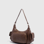 Retro Amerikieti&scaron;ka auk&scaron;tos klasės funkcinė rankinė per petį, daug ki&scaron;enių, motociklininko rankinė, graži vienpetė rankinė per petį, pažastinė rankinė